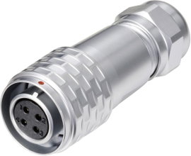 Kerek dugaszolós csatlakozó, Push-Pull IP67 4 pól. dugó 5 A SF1210/S4 I Weipu 1 St.