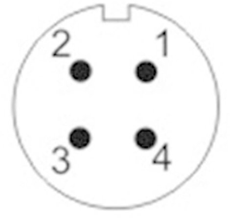 Kerek dugaszolós csatlakozó, Push-Pull IP67 4 pól. In-Line aljzat 5 A SF1211/S4 I Weipu 1 St. 5. kép