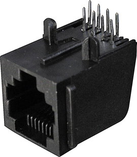 RJ10 beépíthető csatlakozó aljzat, 4P4C, vízszintes, ASSMANN WSW A-20040