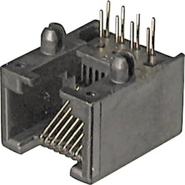 RJ10 beépíthető csatlakozó aljzat, 4P4C, függőleges, ASSMANN WSW A-20040/LP