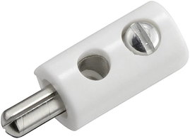 Miniatűr banándugó Dugó, egyenes stift Ø: 2.6 mm Barna 1 db