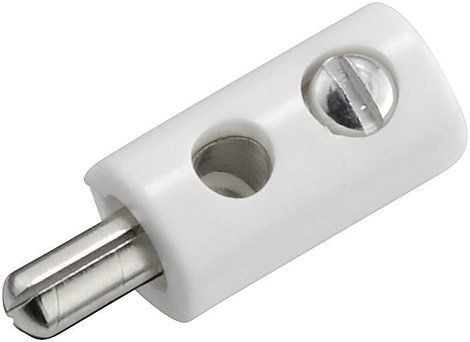 Miniatűr banándugó Dugó, egyenes stift Ø: 2.6 mm Barna 1 db