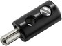 Miniatűr banándugó Dugó, egyenes stift Ø: 2.6 mm Szürke 1 db bélyegkép