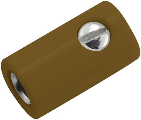 Miniatűr laboratóriumi hüvely Alj, egyenes stift Ø: 2.6 mm Barna 1 db