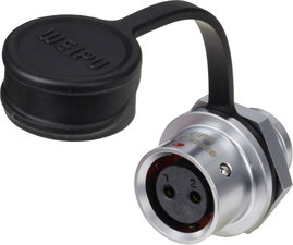 Kerek dugaszolós csatlakozó, Push-Pull IP67 2 pól. aljzat 13 A SF1212/S2 Weipu 1 St.