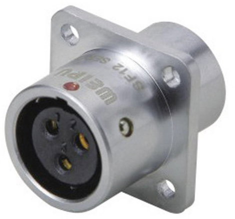 Kerek dugaszolós csatlakozó, Push-Pull IP67 5 pól. aljzat 5 A SF1213/S5 Weipu 1 St. 2. kép