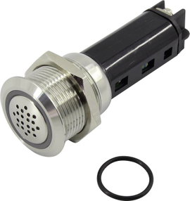 Akusztikus jeladó 19 mm, 24 V/DC piros, Tru Components 718828