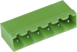 Vízszintes tűsor - STL(Z)950-V sorozat Raszterméret: 5.0 mm Pólusszám: 5 Zöld PTR 50950055001E Tarta
