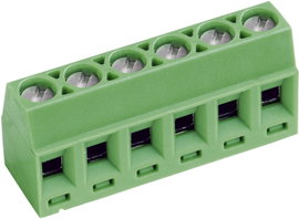 Forrasztható csavaros szorító emelő elvvel, AKZ602-V, RM 3,81 mm Pólusszám: 4 zöld 50602040021F PTR