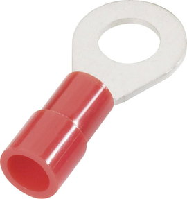 Gyűrűs kábelsaru 0.5 mm² 1 mm² M6 Részlegesen szigetelt Piros Cimco 180028 1 db