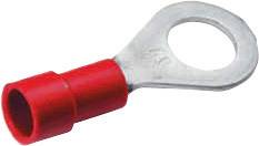 Gyűrűs kábelsaru 0.5 mm² 1 mm² M6 Részlegesen szigetelt Piros Cimco 180028 1 db 2. kép