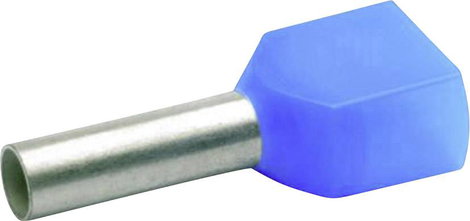 Iker érvéghüvely 2.5 mm² 10 mm Részlegesen szigetelt Kék Klauke 87310 100 db