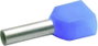 Iker érvéghüvely 2.5 mm² 10 mm Részlegesen szigetelt Kék Klauke 87310 100 db bélyegkép