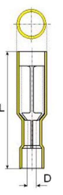 4 mm² 6 mm² stift Ø: 5 mm eljesen szigetelt Sárga Vogt Verbindungstechnik 3917S 1 db 2. kép