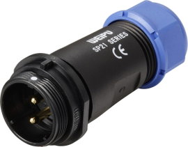 IP68-as csatlakozó, kerek 2 pól. 30 A Weipu SP2111 / P 2 I