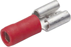 Lapos csúszósaru hüvely 2,8 x 0,5 mm, szigetelt, piros, Cimco 180250
