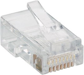 RJ45 moduláris csatlakozó dugó, egyenes, 8P8C, Lumberg P 129