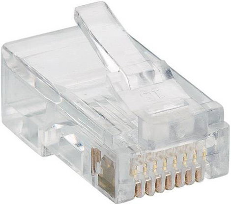 RJ45 moduláris csatlakozó dugó, egyenes, 8P8C, Lumberg P 129