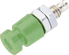 Labor csatlakozóaljzat Alj, beépíthető, függőleges stift Ø: 2.4 mm Zöld Schnepp EBU 2424 1 db