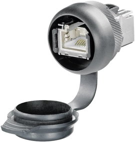 Beépíthető RJ45 aljzat, fekete, Weidmüller IE-FCM-RJ45-C