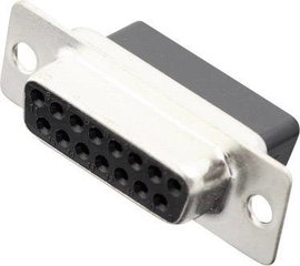 D-SUB hüvelyes kapocsléc 180 ° pólusszám: 15 MH Connectors MHDBC15-SS 1 db