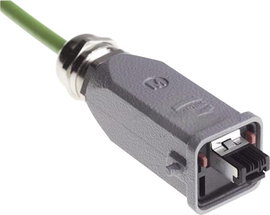 Han® 3 A RJ45 Csatlakozó dugó, egyenes pólusszám: 4 Han® 3 A RJ45 Grau Harting tartalom: 1 db