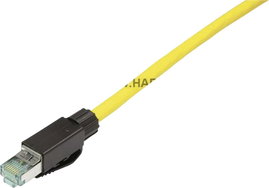 Industrial® Dugaszolós csatlakozó készlet RJ45 dugó, egyenes Pole: 8 09 45 151 1520 fekete Harting t
