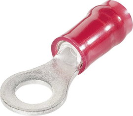 Gyűrűs kábelsaru 0.25 mm² 1.6 mm² M6 Részlegesen szigetelt Piros TE Connectivity 130046 1 db