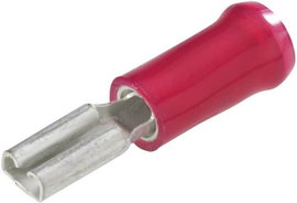 Lapos csúszósaru hüvely 6,3 x 0,8 mm, szigetelt, piros, TE Connectivity 9-160583-5