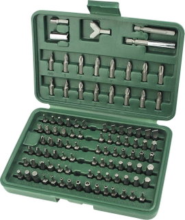 Bit készlet 100 részes 6,3 mm (1/4)-os speciális biztonsági BIT készlet 812045