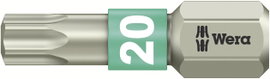 TORX® nemesacél bitek, 25 mm Wera 05071034001 T20 6,3 mm (1/4) hatlapú DIN 3126-C 6,3, ISO 1173 Hoss