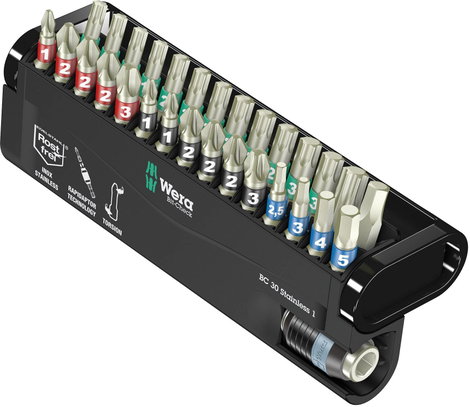 Wera 05071109001 30 részes Bit készlet, BC Stainless/30 Bit-Check