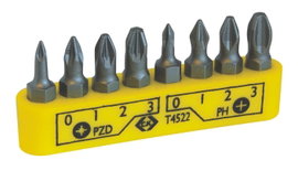 C.K. T4522 Csavarhúzó bit készlet 8 részes PH 0  1  2  3 und PZD 0  1  2  3