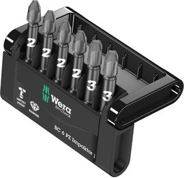 Mini-Check Impaktor 3 kereszthornyú PZ 6 részes Wera 05057692001 bitkészlet PZ 2/PZ 3 hossz:50 mm