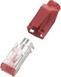 RJ45 dugó, CAT 6 árnyékolt kábelhez, egyenes, 10 db, piros, Hirose Electronic HR31RT10 bélyegkép