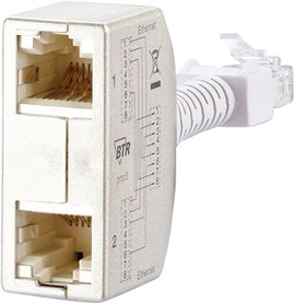 RJ45 Hálózat CAT 5 [2x RJ45 alj - 1x RJ45 dugó] 0 m Ezüst BTR Netcom 130548-03-E