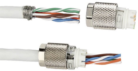 Hálózati kábel összekötő 8 pólusú, Class FA CAT 7A, fém, Metz Connect 130863-02-E 4. kép