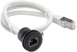 RJ45 beépíthető hüvely Alj, beépíthető, Dugó, egyenes RRJ_RJ45_SW Fekete Schlegel Tartalom: 1 db