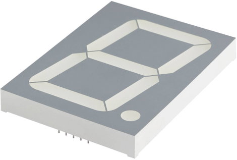 7 szegmenses kijelző, piros 101.2 mm 7.4 V Számjegyek: 1 Kingbright SC40-19SURKWA