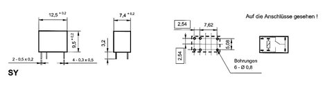 Takamisawa SY-24W-K Nyák relé 24 V/DC 1 A 1 váltó 1 db 2. kép