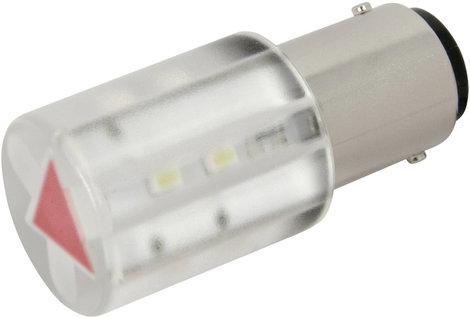 LED lámpa BA15d Piros 24 V/DC, 24 V/AC 1300 mcd CML