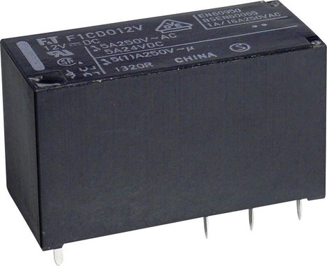 Miniatűr teljesítményrelé, Takamisawa FTR-F1 CD 024 18 - 44,4 V/DC, 300 V/DC, 125 VA, IP67, 2 x vált