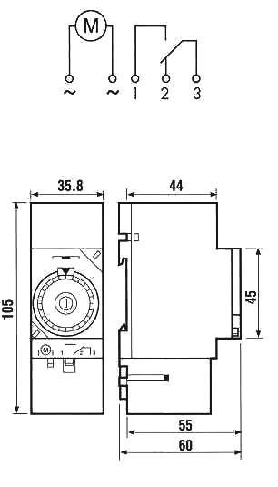 Finder DIN sínes timer időkapcsolórelé, 1 áramkör, 250V/16A, 12.01.8.230.0000 4. kép