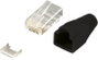 Csatlakozó dugó, RJ45, árnyékolatlan, CAT 6 Dugó, egyenes Pólusszám: 8P8C MP0024 Fekete LogiLink Tar bélyegkép
