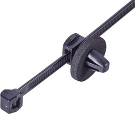 Kábelkötegelő benyomós rögzítővel 200 x 4,6 mm, fekete, 1 db, HellermannTyton 150-37799 T50ROSSFT6,5