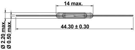 Reed kapcsoló StandexMeder Electronics KSK-1A66-1020 1 záró 0.5 A 180 V 10 W 5. kép