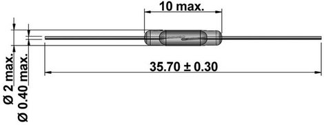 Reed kapcsoló StandexMeder Electronics KSK-1A87-1020 1 záró 0.5 A 200 V 10 W 3. kép