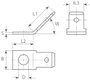 Dugaszoló csúszósaru, 6,3 mm / 0,8 mm 30° szigeteletlen, fémes Vogt Verbindungstechnik 3855.67 2. bélyegkép