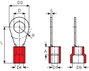 Gyűrűs kábelsaru 0.5 mm² 1 mm² M4 Részlegesen szigetelt Piros Vogt Verbindungstechnik 3612a 1 db 2. bélyegkép