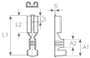 Lapos csúszósaru hüvely 4,8 x 0,8 mm, szigeteletlen, fém, Vogt Verbindungstechnik 3805.67 2. bélyegkép